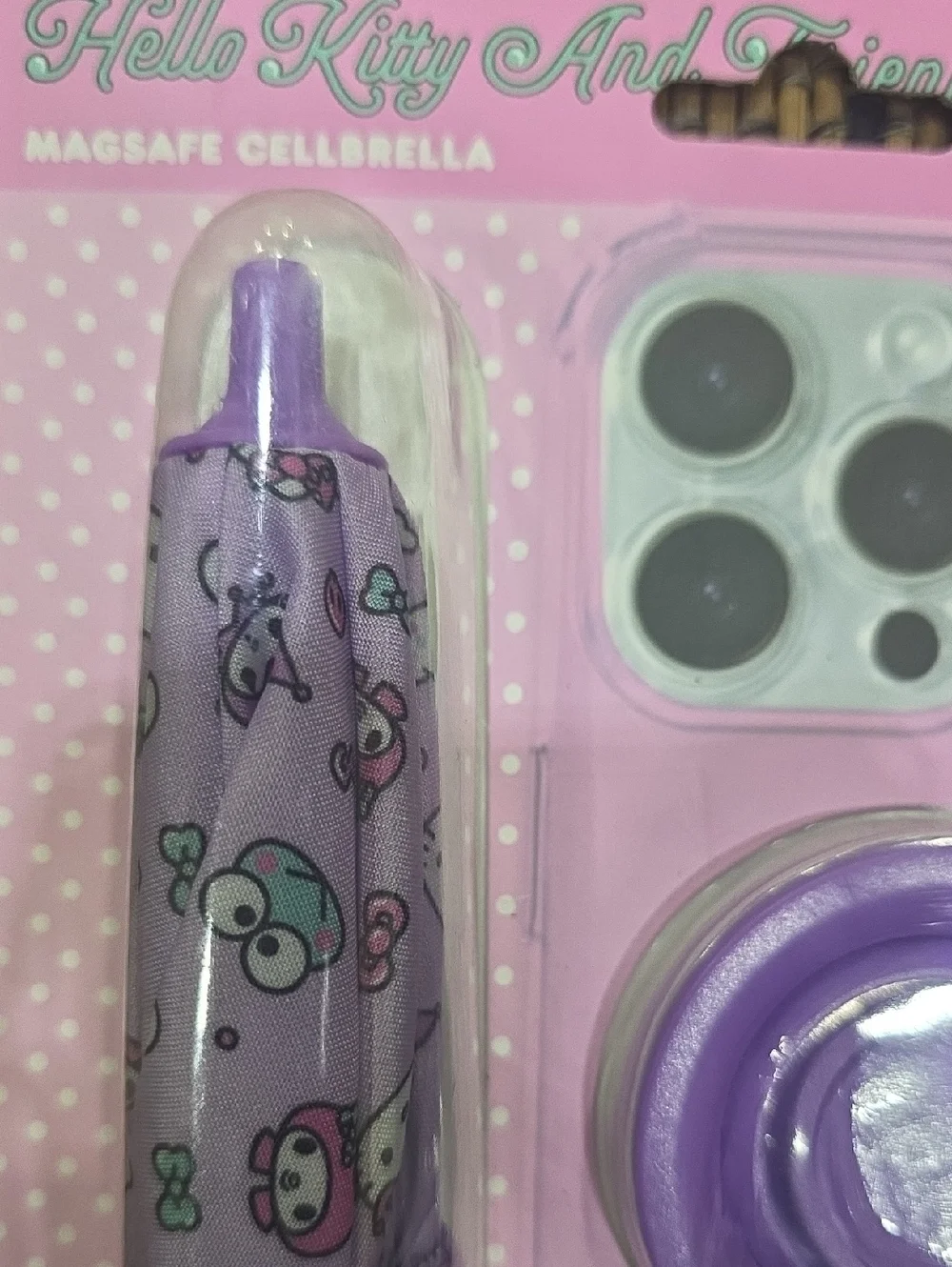 Hello Kitty Lavender MagSafe Phone Ring with Umbrella Stand